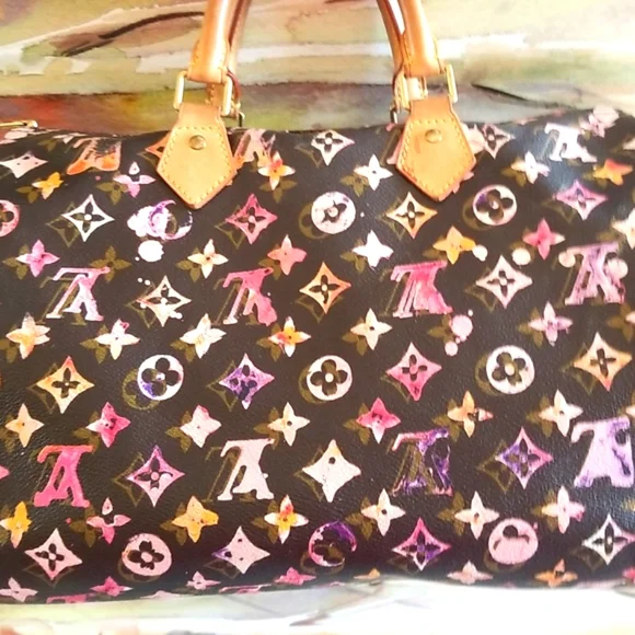 LOUIS VUITTON Richard Prince Watercolor MULTI Aquarelle Monogram Speedy 35 2008 - Picture 2 of 16